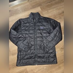 Patagonia Black Quilted Puffer Jacket Size 14 Kids